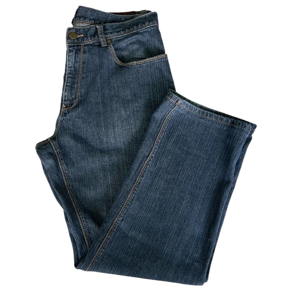 Michael Kors Men's Relaxed Straight Leg Jean Medium Rinse Blue Size 32/28